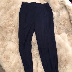 Navy Tapered Pants with Pockets